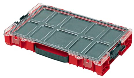 QBRICK SYSTEM Caja Herramientas Maletin Caixa De Ferramentas PRO Organizer 100 MFI RED Ultra HD Caja De Surtido Tornillos Rojo 460 x 310 x 105 mm