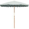 Business & Pleasure Co. Amalfi Rivie - Sombrilla de playa bohemia de 6.5 pies, lona resistente a los rayos UV UPF 50+, poste de madera premium, resistente pero ligero, verde rivie