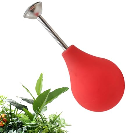 Chansunokku Gießbrause Ballbrause Anzucht 224ml, Pflanzen Blumen Sprüher Zerstäuber Hand, Schonende Ballonbrause Gießen Gießkanne, Ballonbrause Für Bonsai, Empfindliche Pflanzen Und Stecklinge (Rot)