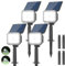 NATPOW Luz Solar Exterior con Sensor de Movimiento, Focos Solares Exterior Jardin, 6000K Luz Solar Jardin Impermeable IP65, Foco Solar Auto-ON/OFF para Árboles, Patio, Sendero de Jardín