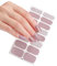 Ranuw 16 Strips Multi-pattern Purple Sticker Nail Stickers Set for UV Lamp 3D Nails, Waterproof Vinyl Nail Decals, Modern Style, Indoor Use