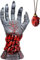 Berserk Figur Statue Hand of God Merch Anime Figur mit Behelit Ei des Königs Halskette Schädel Rune Teufel Hand Ornament Skulptur Zubehör Halloween Dekoration Home Desk Collections (Hand + Halskette)