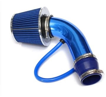 GIONAR Universal Air Intake Filter Kit, Car Mods Air Intake Filter, Blue Alumimum Pipe Hose Cone Air Intake Filter Kit, Cold Air Intake Filter for Car Automobile Racing, 76mm/3inch