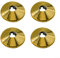 for HPLIVE 4pcs 15mm Heater Pipe Rosette Pipe Collars Radiator Gold Plastic Covers Pipe Radiator Pipe Sleeves