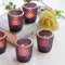 Vohocandle Juego de 12 portavelas votivas Transparentes con Borde Dorado, portavelas votivas de Cristal para decoración de Mesa, Boda, cumpleaños y decoración del hogar