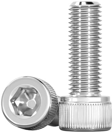 Drenky Allen Socket Cap Head Screws M6 X 25mm Cylinder Screws with Hexagon Socket, 304 Stainless Steel, Pack of 20