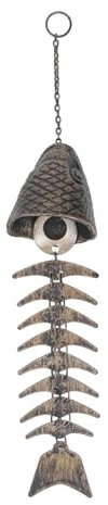 Fischgräten-Vintage-Windspiel, Heimtextilien, Außendekoration, Metallhandwerk, Ornamente