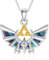 TOUPOP Zelda Halskette Sterling Silber Zelda Anhänger Kette mit Abalone Muschel Zelda Schmuck Geschenke für Herren Damen Jungen Mädchen
