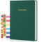 WEMATE Rezeptbuch zum Eintragen Ihrer eigenen Rezepte, A5, Hardcover-Rezeptjournal mit Tabs zum Organisieren Ihrer Rezepte - Rezeptbuch mit 75+ Rezepten Kochgeschenke für Frauen 14.73 * 21.08, Grün