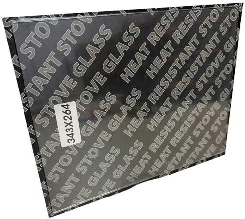 Chimsoc Cristal de repuesto para estufa Yeoman CL5 (343 mm x 264 mm, rectangular)