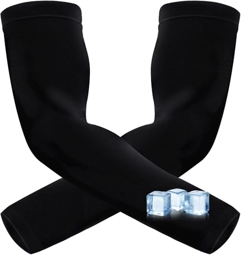 AZOI Arm Sleeves for Men Women – Cooling UV Sun Protection UPF 50+ Compression Sports Sleeves for Outdoor, Tattoo Cover Up (1 Pair)