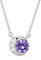 PHNIBIRD Amethyst Kette Damen Silber 925 Kette Geburtsstein für Frauen Mädchen Funkelnd CZ Amethyst Anhänger Halskette Schmuck Geschenk zum Valentinstag