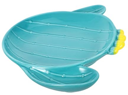 GRIRIW Plateau Céramique Forme De Cactus Pour Fruits Et Apéritifs Assiette Décorative Plat Pour Bijoux Et Desserts