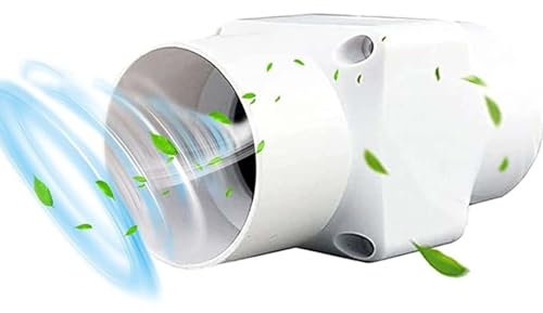 HBBursts Ventilateur De Conduit 2 Pouces, Ventilateur De Tuyau À Flux Mixte avec Variateur De Vitesse 12 V 6 W, Ventilateur Diffuseur D'extraction for Salle De Bain(Speed Governor,A50mm)