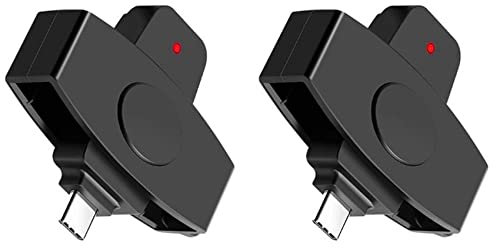 Sxmrmnx 2X Lecteur de Carte CSCR3 Smart Déclaration Fiscale Bancaire de Type C Carte SIM/Lecteur de Carte D'Identité de Carte IC