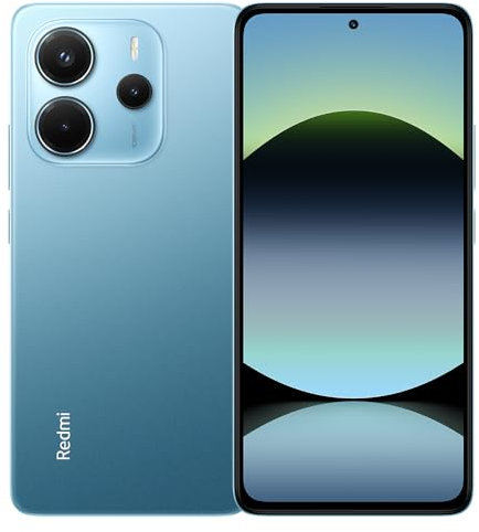 XIAOMI Redmi Note 14 4G Smartphone 6,67 Zoll AMOLED-Display Android 14 8+256 GB Akku 5500 mAh Schnellladung 33 W mit NFC, kein Ladegerät, Blau