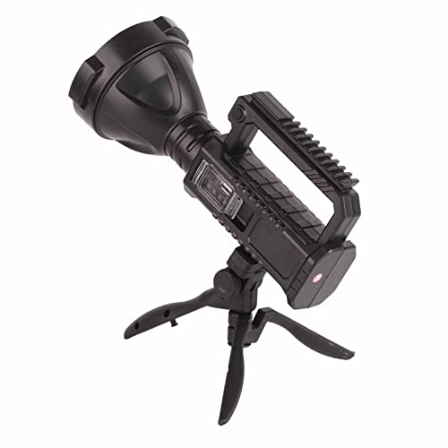 KIMISS Wiederaufladbare Taschenlampe – Superheller LED-Suchscheinwerfer mit Großer Reichweite für Camping und Jagd mit Stativ