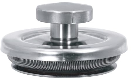 MAKA Tappo d'Ispezione HT Alte Temperature per Canna Fumaria in Acciaio Inox, Chiusura con Molla di Tenuta per Stufe a Legna e Pellet, Combustibile Solido (Ø 180 mm, Inox)