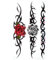 Étanche à l'eau et à la sueur de faux tatouages ​​sexy rouge rose Black rose pour les femmes