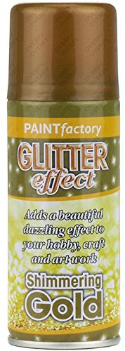 2x Glitter Gold Effect Spray Paint Decorative Creative Art Crafts Frames Hobby