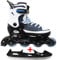 Cox Swain Sneak 2in1 größenverstellbare Kinder Inline Skates und Schlittschuhe mit PU Gummirollen sowie ABEC 5 Kugellagern, Colour: Blue, Size: S (33-36)