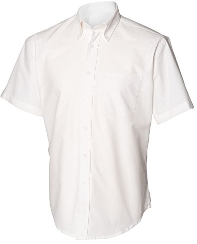 Henbury Mens Short Sleeve Classic Oxford Work Shirt (XL) (White)