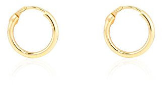 Pendientes Oro Aro Liso 10X1.2 mm - Geschenkbox - Garantiezertifikat