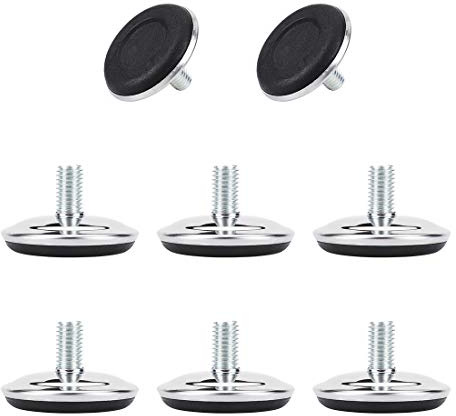 sourcing map 8 pcs Stellfuß Nivellierfuß Verstellbar M10 x 17 x 50mm | Bodenschutz, Für Möbel Stuhl Bein