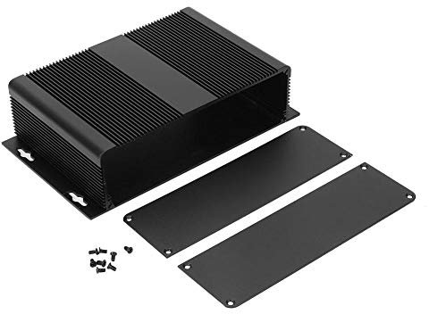 Sandblasted Black Electronic Enclosure Shell, Aluminum Project Box, for Anti-Thunder Protection Printed Circuit Board HiFi Amplifier Cooling Housing