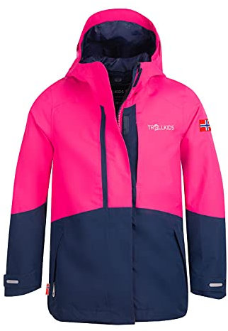 Trollkids Girls Skaland Jacket 176, Navy/pink