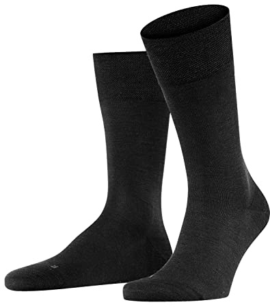 FALKE Herren Sensitive Berlin Socken druckfreier Komfortbund flache Naht gegen Druckstellen komfortabel Diabetiker atmungsaktiv nachhaltige klimaregulierende geruchshemmende Wolle Baumwolle 1 Paar