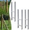 Ikodm H-Pfostenträger 6 Stück H-anker Pfosten 91mm 600mm Länge, Materialstärke 4.7mm Vierkantholzpfosten 91 x 600 x 60 mm