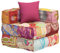 vidaXL Pouf mit Kissen Sitzpouf Sitzpuff Puff Sofa Einzelsofa Sitz Ecksofa Sessel Sitzmöbel Wohnzimmer Lounge Modular Patchwork Stoff