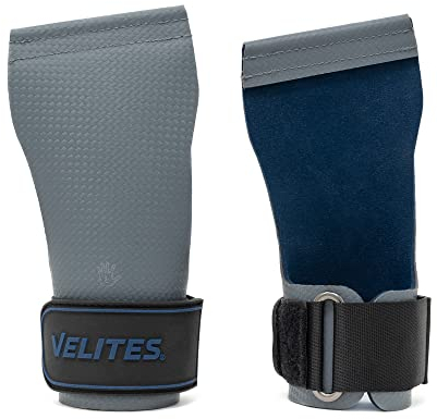 Velites I Cross Training Quad Ultra Gants sans magnésium I Mitaines d'haltérophilie I pour Les athlètes de Crosstraining ou de Gymnastique I Améliorez Vos résultats (Gris, L)