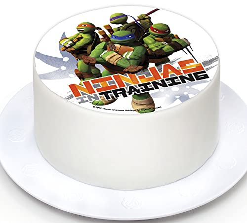 Kardasis TMNT Ninja Tortenaufleger | Essbarer Aufleger für Torten und Kuchen | Tortendekoration für den TMNT Ninja Themengeburtstag | 20cm