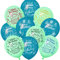 ZQBB Blauer See Geburtstags ballons mit Geburtstagsparty Muster Kindergeburtstag Ballons Dekoration Geeignet für Mädchen Junge Geburtstagsparty, Baby Dusche