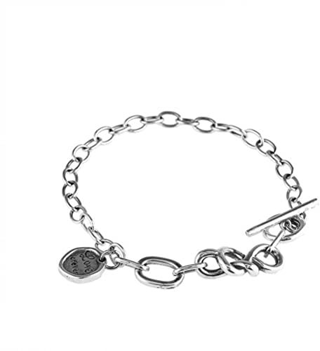 Nostalgie Sterling Silber Thai Silber Eternal Love Lucky Armband Ot Schnalle Schmuck Hip Hop Street Männer Frauen Währung Schmuck, Thai Silber (17 cm), Sterling Silber