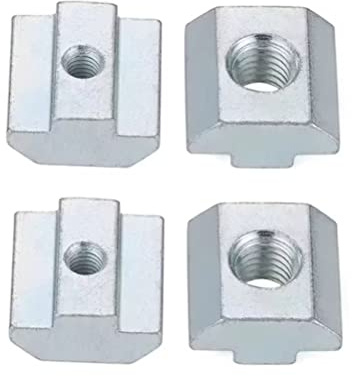 FEEIMOL Nutensteine Nut Kohlenstoffstahl Gleitmuttern Hammermutter für Aluminiumprofil (20 Serie) M4, 40Stück