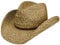 Lipodo Chapeau en Paille Tencova Western Homme/Femme - de Soleil d'été Été Printemps-été - M (56-57 cm) Nature