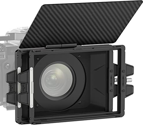 Neewer Mini Matte Box mit Zwei Filterschalen 4 x 5,65 Zoll, 4 Adaptern für runde Objektivringe (67/72/77/82 mm), kompatibel mit SmallRig Zubehör und K&F NISI TIFFEN Filter, PG002