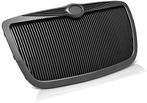 V-MAXZONE PARTS Parrilla delantera deportiva color negro mate, estilo Royce, compatible con Chrysler 300C 2004-2011, rejilla de plástico para coche