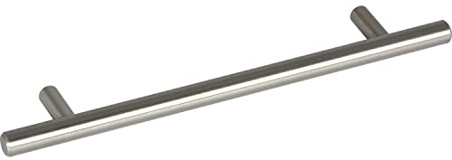 Sun Chain Griff Senna LA 224mm - Griffe für Küchenschränke - Schrankgriffe Barrel Breite 224mm, Stahl Edelstahl Effekt
