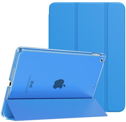 MoKo Case for iPad 10.2 iPad 9th Generation 2021/ iPad 8th Generation 2020/ iPad 7th Generation 2019, Slim Stand Hard Back Shell Smart Cover Case for iPad 10.2 inch, Auto Wake/Sleep, Blue Wave