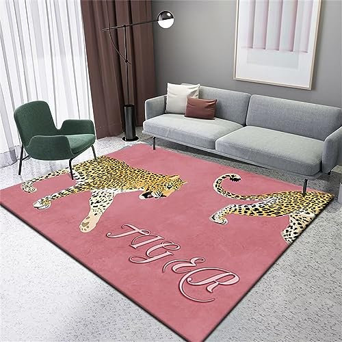 RUGMRZ Chambre Antidérapant et résistant aux Taches Tapis moumoute Couleur Rose revetement de Sol Chambre Design Tapis déco Chambre ado Fille tapis300x400CM