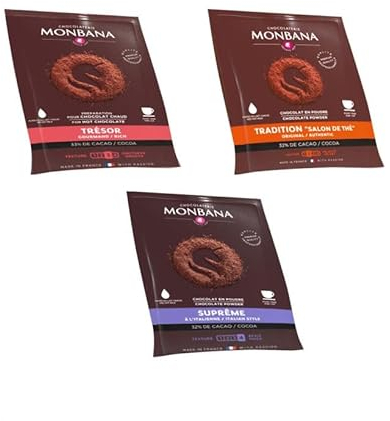 MONBANA Probierset - 3 x Trinkschokolade Sachets