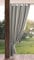 Eurofirany Garden Rideau Extérieur avec Onglet en Haut - 1 pc. Rideau Imperméable, Coupe-Vent, Fermeture Velcro, Rideau pour Pergola, Gazebo, Terrasse, Pavillon, 155x260 cm, Gris Clair