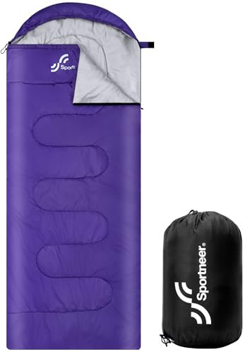 Schlafsack Outdoor für Camping: Sportneer 3-4 Jahreszeiten Sleeping Bag 220 * 85cm Tragbar Ultraleicht Warm Sommer Schlafsäcke für Kinder Erwachsene beim Trekking Reise Wandern