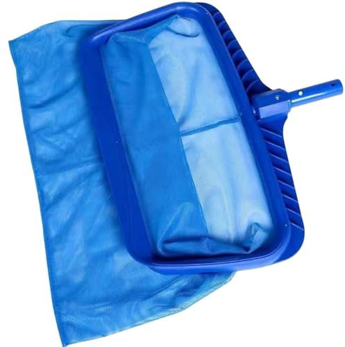 Widybord Épuisette professionnelle pour piscine - Râteau à feuilles robuste avec fine ultra profonde - Facile à installer