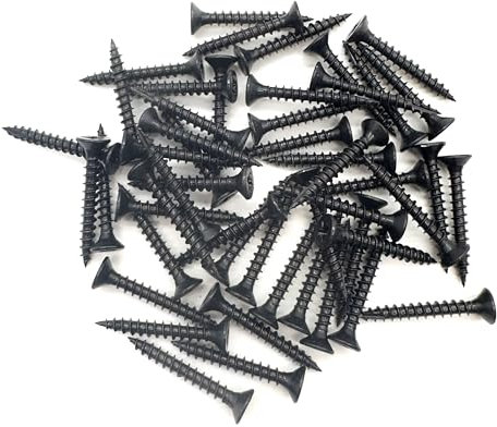 50 PCS Black Wood Screws (4mm x 30mm) Double Countersunk Multi Purpose Organic Woodscrews