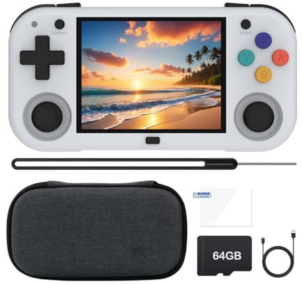 ExploTex XU Mini M Retro Handheld Game Console, 2.8 Inch IPS Full Screen Retro Handheld Game Console with Storage Bag